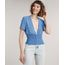 Blusa-Feminina-Mindset-com-Botoes-Manga-Curta-Decote-V-Profundo-Azul-9784536-Azul_1