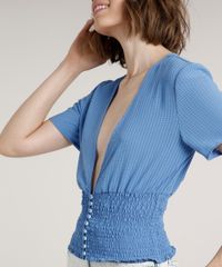 Blusa-Feminina-Mindset-com-Botoes-Manga-Curta-Decote-V-Profundo-Azul-9784536-Azul_4