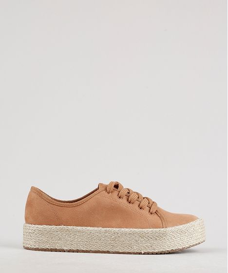 tenis solado alto de corda