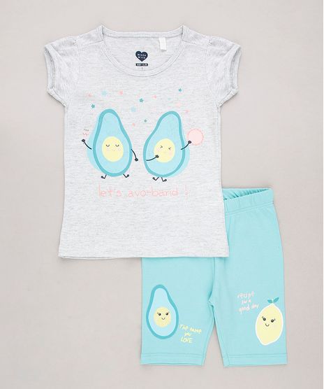 Conjunto-Infantil-Abacate-de-Blusa-Manga-Curta-Cinza-Mescla-Claro---Bermuda--Verde-9679485-Verde_1