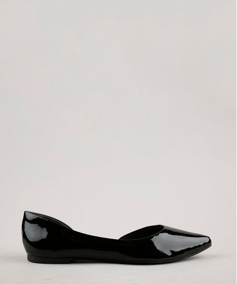 Sapatilha-Feminina-Via-Uno-Bico-Fino-em-Verniz-com-Recorte--Preto-9684966-Preto_1
