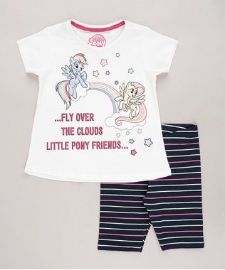Conjunto-Infantil-My-Little-Pony-de-Blusa-Manga-Curta-Off-White---Bermuda-Listrada-Azul-Marinho-9675148-Azul_Marinho_1