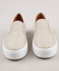 Tenis-Slip-On-Feminino-Via-Uno-Flatform-Texturizado-Bege-9662060-Bege_4