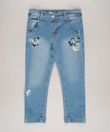 Calca-Jeans-Infantil-Skinny-com-Bolsos-e-Bordados-Azul-Medio-9636300-Azul_Medio_1