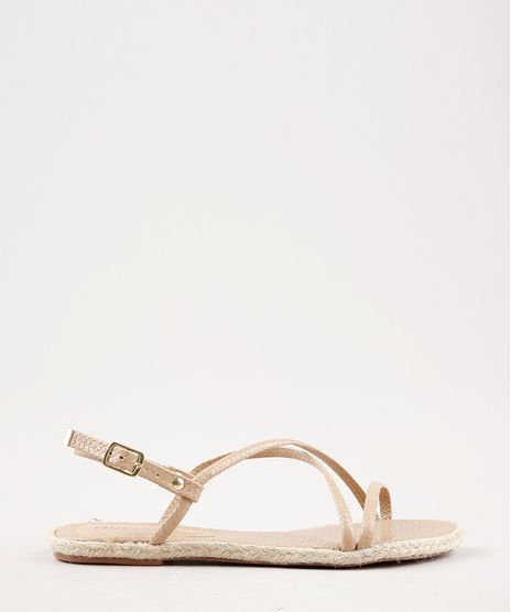 Rasteira-Feminina-Oneself-Texturizada-com-Corda-Bege-9682435-Bege_1