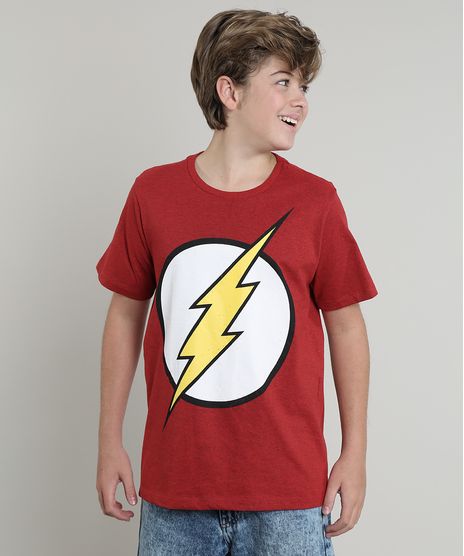 Camiseta-Infantil-The-Flash-Manga-Curta-Gola-Careca-Vermelha-8397550-Vermelho_1