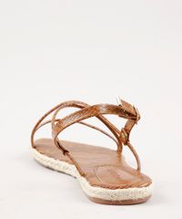 Rasteira-Feminina-Oneself-Animal-Print-Cobra-Texturizada-com-Corda-Caramelo-9682433-Caramelo_3