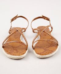 Rasteira-Feminina-Oneself-Animal-Print-Cobra-Texturizada-com-Corda-Caramelo-9682433-Caramelo_4
