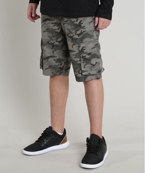 Bermuda-de-Sarja-Infantil-Cargo-Estampada-Camuflada-Verde-Militar-9540824-Verde_Militar_1