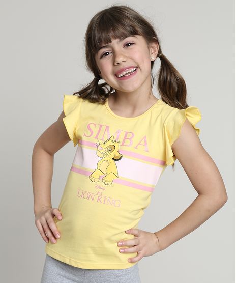 Blusa-Infantil-Simba-O-Rei-Leao-com-Babado-na-Manga-Amarela-9657884-Amarelo_1