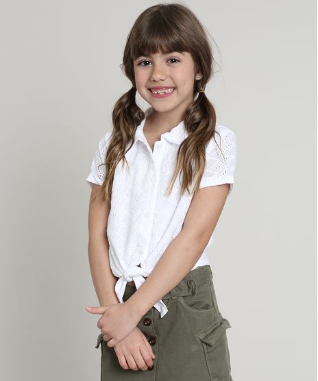Camisa-Infantil-em-Laise-com-No-Manga-Curta-Branca-9662525-Branco_1