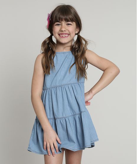 Vestido-Jeans-Infantil-Listrado-com-Babados-Sem-Manga-Azul-Claro-9749455-Azul_Claro_1