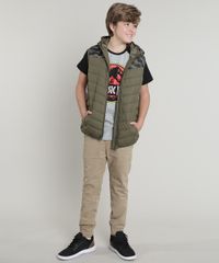 Calca-de-Sarja-Infantil-Jogger-com-Bolsos-Kaki-9658710-Kaki_3