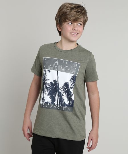 Camiseta-Infantil--California--Manga-Curta-Verde-Militar-9638767-Verde_Militar_1