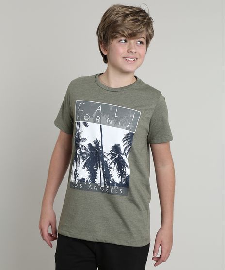 Camiseta-Infantil--California--Manga-Curta-Verde-Militar-9638767-Verde_Militar_1