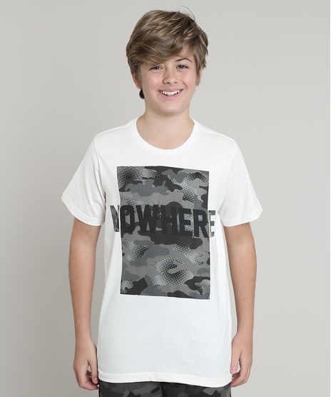 Camiseta-Infantil--Nowhere--com-Estampa-Camuflada-Manga-Curta-Off-White-9660724-Off_White_1