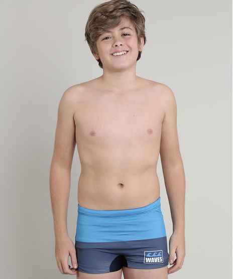 Sunga-Boxer-Infantil--Waves--Azul-9431570-Azul_1