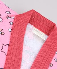 Roupao-Infantil-Atoalhado-Estampado-de-Unicornios-com-Bolso-Manga-Curta-Rosa-Neon-9655160-Rosa_Neon_6