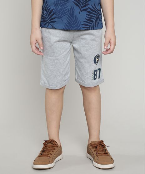 Bermuda-Infantil-em-Moletom--87--com-Bolso-Barra-Dobrada-Cinza-Mescla-Claro-9673078-Cinza_Mescla_Claro_1