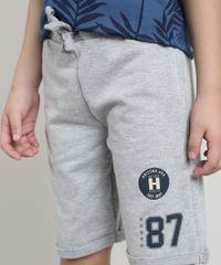 Bermuda-Infantil-em-Moletom--87--com-Bolso-Barra-Dobrada-Cinza-Mescla-Claro-9673078-Cinza_Mescla_Claro_4