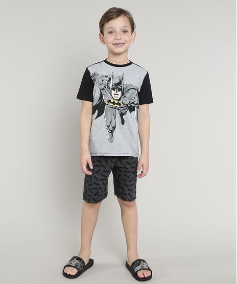 Pijama-Infantil-Batman-Manga-Curta-Cinza-9632355-Cinza_1