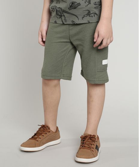 Bermuda-Infantil-em-Moletom-Canelado-Com-Bolsos-Verde-9559048-Verde_1