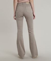 Calca-de-Sarja-Feminina-Sawary-Flare-com-Botoes-Bege-9748509-Bege_2