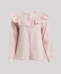 Camisa-Feminina-Mindset-Texturizada-com-Babado-Manga-Longa-Decote-Redondo-Rose-9797402-Rose_5