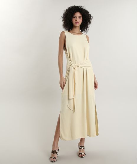 Vestido-Feminino-Longo-Mindset-com-Fenda-e-Amarracao-Amarelo-Claro-9792468-Amarelo_Claro_1