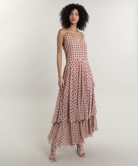 Vestido-Feminino-Longo-Mindset-Estampado-de-Poa-em-Camadas-Alcas-Finas-Rose-9758917-Rose_1 Vestido-Feminino-Longo-Mindset-Estampado-de-Poa-em-Camadas-Alcas-Finas-Rose-9758917-Rose_1