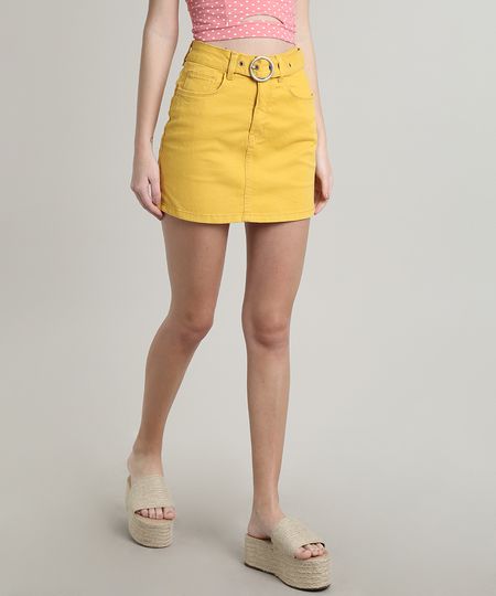 Saia-de-Sarja-Feminina-Curta-com-Cinto-Mostarda-9708578-Mostarda_1 Saia-de-Sarja-Feminina-Curta-com-Cinto-Mostarda-9708578-Mostarda_1