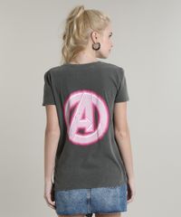 Blusa-Feminina-Os-Vingadores-Manga-Curta-Decote-Redondo-Chumbo-9705386-Chumbo_2