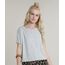 Blusa-Feminina-Basica-Ampla-com-Recorte-Manga-Curta-Decote-Redondo-Cinza-Mescla-Claro-9662980-Cinza_Mescla_Claro_1