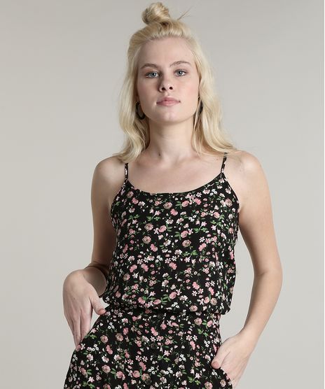 Regata-Feminina-Estampada-Floral-com-Decote-Redondo-Preto-9701929-Preto_1