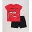 Conjunto-Infantil-Carros-de-Camiseta-Manga-Curta-Vermelha---Bermuda-em-Moletom-Preta-8664325-Preto_1