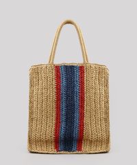 Bolsa-Feminina-Tote-Grande-com-Palha-e-Listras-Bege-9602433-Bege_1