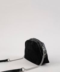 Bolsa-Feminina-Transversal-Pequena-em-Suede-com-Recortes-Preta-9604667-Preto_4