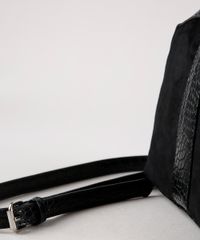 Bolsa-Feminina-Transversal-Pequena-em-Suede-com-Recortes-Preta-9604667-Preto_5