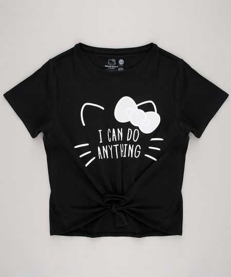 Blusa-Hello-Kitty-com-No-Manga-Curta-Decote-Redondo-Preto-9685453-Preto_1