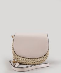 Bolsa-Feminina-Transversal-Pequena-com-Palha-e-Alca-Corrente-Rosa-Claro-9604665-Rosa_Claro_1
