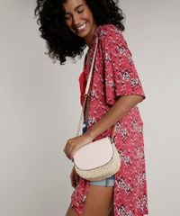 Bolsa-Feminina-Transversal-Pequena-com-Palha-e-Alca-Corrente-Rosa-Claro-9604665-Rosa_Claro_2