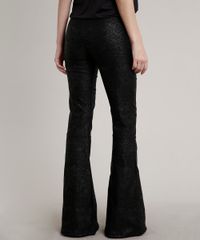 Calca-Feminina-Flare-Estampada-Animal-Print-Cobra-Preta-9639826-Preto_2