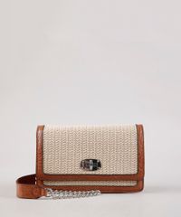 Bolsa-Feminina-Transversal-Pequena-Croco-com-Palha-e-Alca-Corrente-Marrom-9604650-Marrom_1