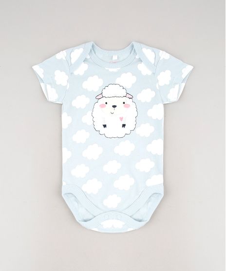 Body-Infantil-com-Patch-de-Ovelha-Estampado-de-Nuvem-Manga-Curta-Azul-Claro-9586901-Azul_Claro_1