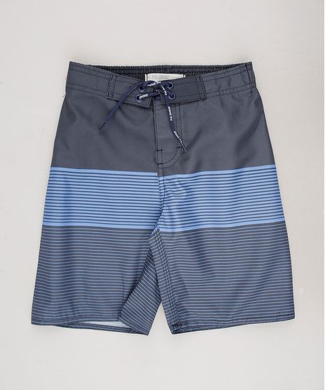 Bermuda-Surf-Infantil-Listrado-com-Velcro-e-Cordao-Chumbo-9653046-Chumbo_1