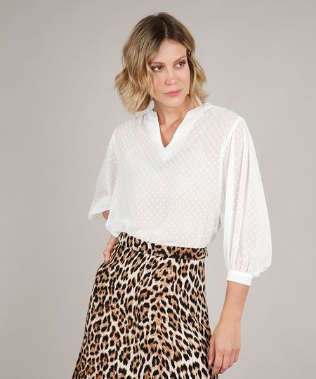 Blusa-Feminina-Ampla-Texturizado-Manga-7-8-Decote-V-Branca-9647697-Branco_1 Blusa-Feminina-Ampla-Texturizado-Manga-7-8-Decote-V-Branca-9647697-Branco_1