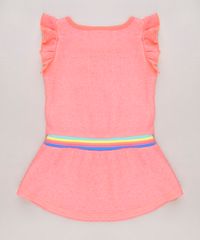 Vestido-Infantil-em-Moletom-com-Laco-Sem-Manga-Rosa-Neon-9580685-Rosa_Neon_2