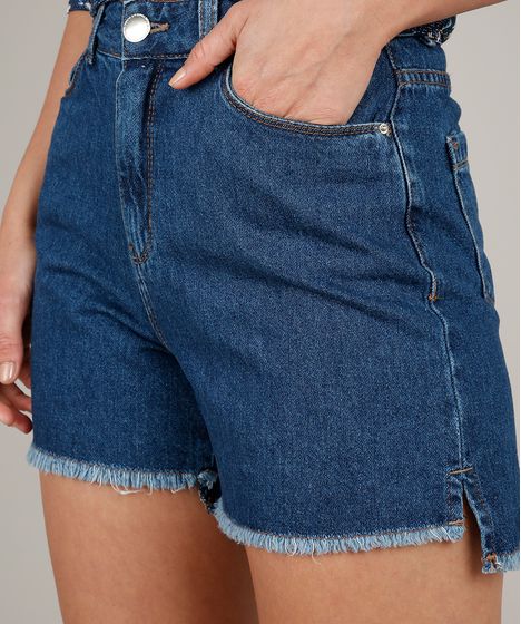 short jeans desfiado na cintura 2019