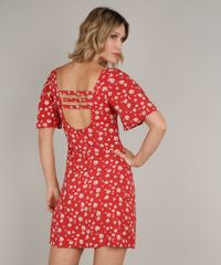 Vestido-Feminino-Curto-Estampado-Floral-com-Tiras-Manga-Curta-Vermelho-9637254-Vermelho_2