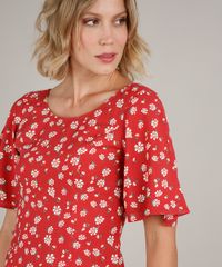 Vestido-Feminino-Curto-Estampado-Floral-com-Tiras-Manga-Curta-Vermelho-9637254-Vermelho_4